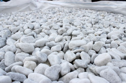 Каменная крошка Мрамор галтованный (белый) 1824